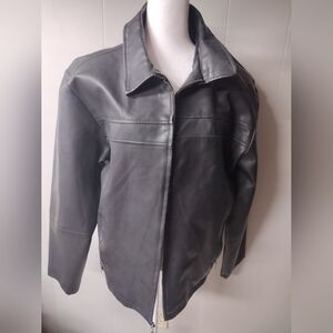 Vintage Machine Leather Style Jacket
